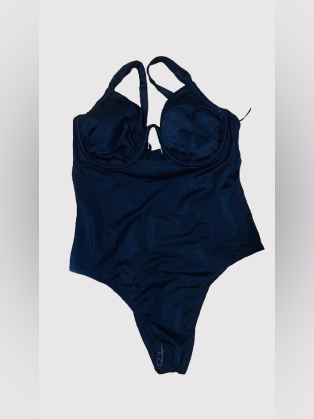 Shade & Shore Black One-Piece Underwire Swimsuit